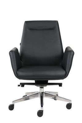 Conjoined Armrest 360 Degree Leather Revolving Chair With Castors