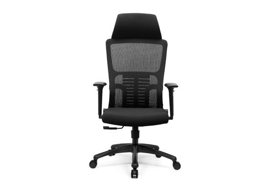 Adjustable Headrest Mesh Staff Chair 90 To 115 Degree Tilt