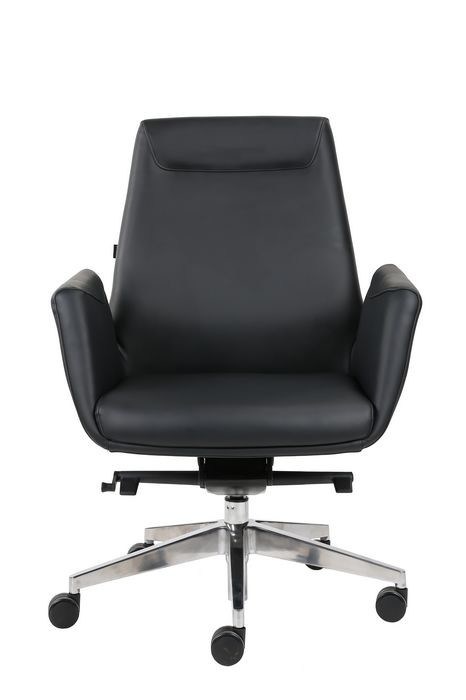 Conjoined Armrest 360 Degree Leather Revolving Chair With Castors